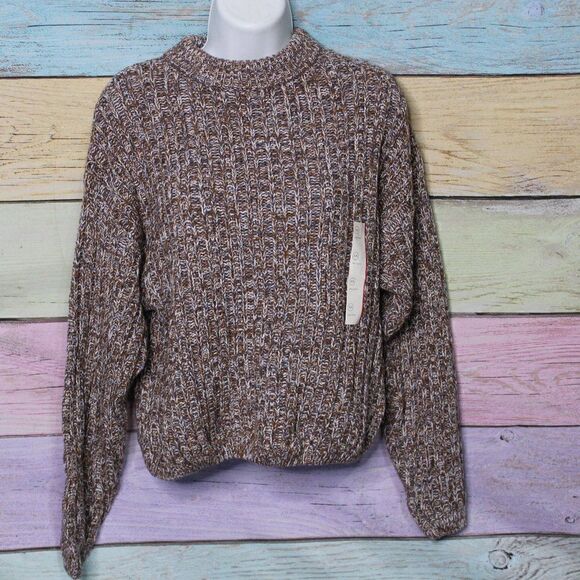 Women's Drop Shoulder Rib Knit Sweater - Picture 1 of 4